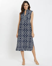 Kristen Dress-Lattice Ropes Navy