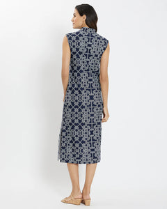 Kristen Dress-Lattice Ropes Navy