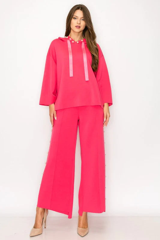 Farrah Pearl Pant - Hot Pink