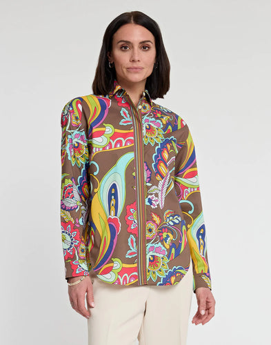 Long Sleeve Halsey Blouse- Multi