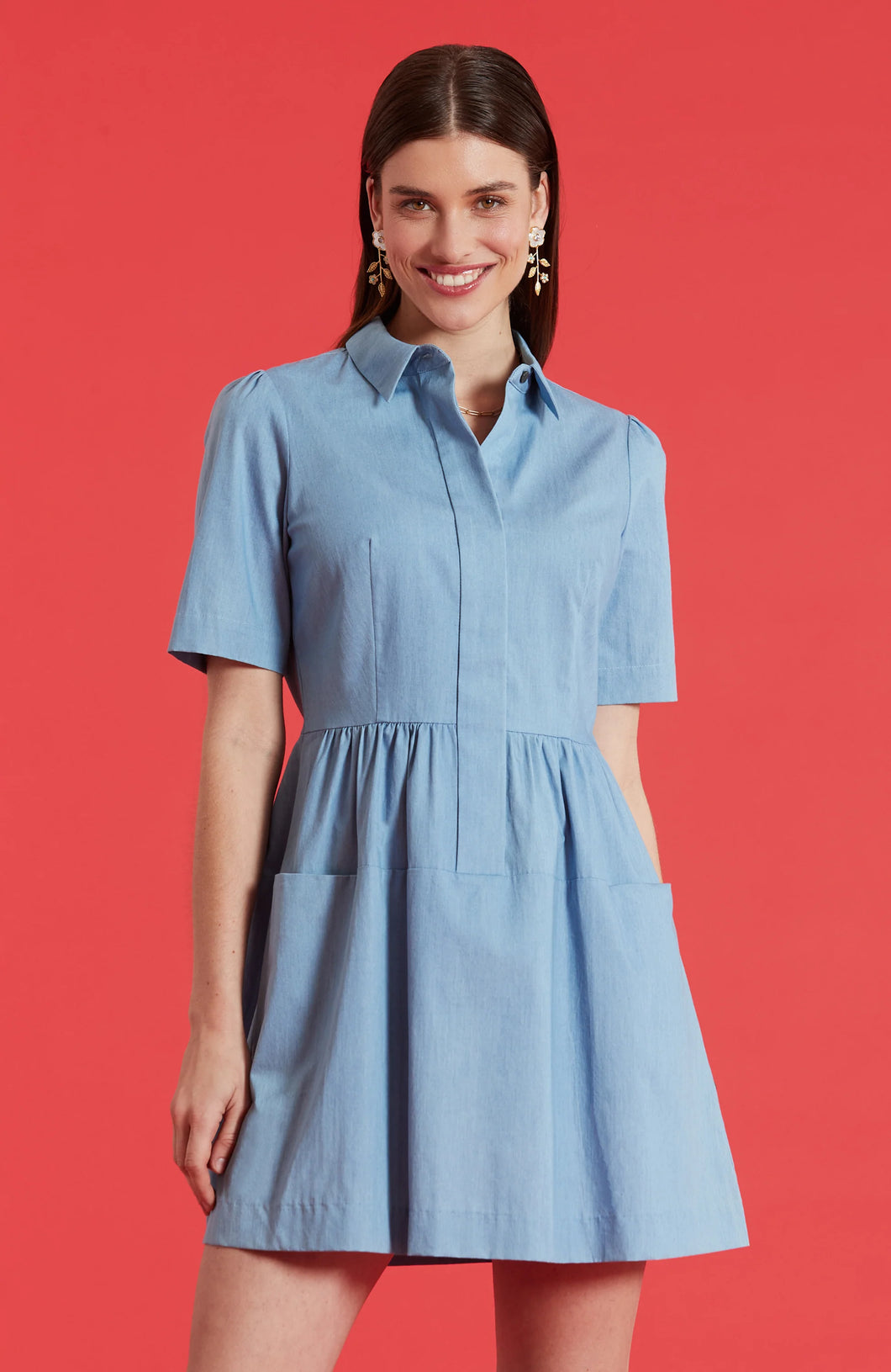 Jordan Denim Shirtdress- Chambray