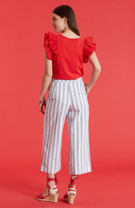 Emerson Ruffle Top- Firecracker