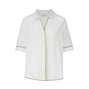 The Ellis Shirt - Creme Pistachio