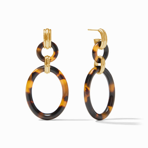 Madison Link Earrings - Tort