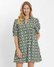 Susanna Dress - Moroccan Trellis Loden Cream