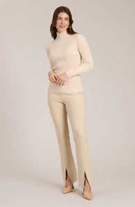 Margie Point Slit Pant - Flax