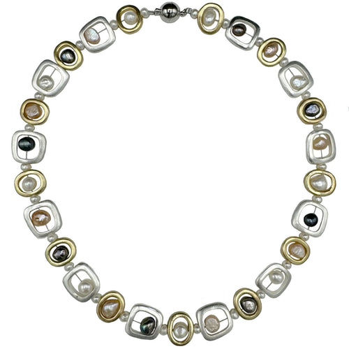 The Mod Necklace 18' - Mixed Metal