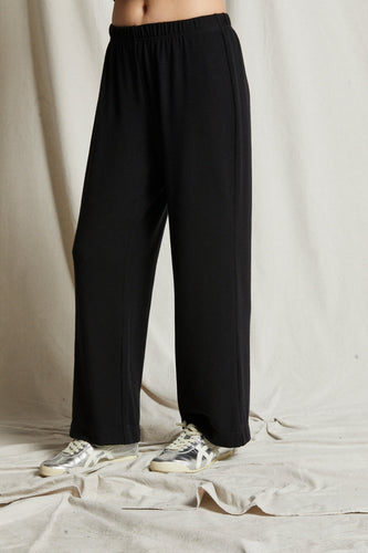 Marcie Brushed Jersey Pull On Pant - True Black