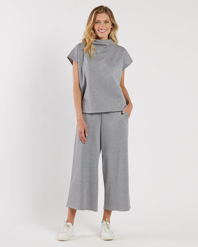 Tillie Lurex Terry Top - Starlight Grey Sparkle