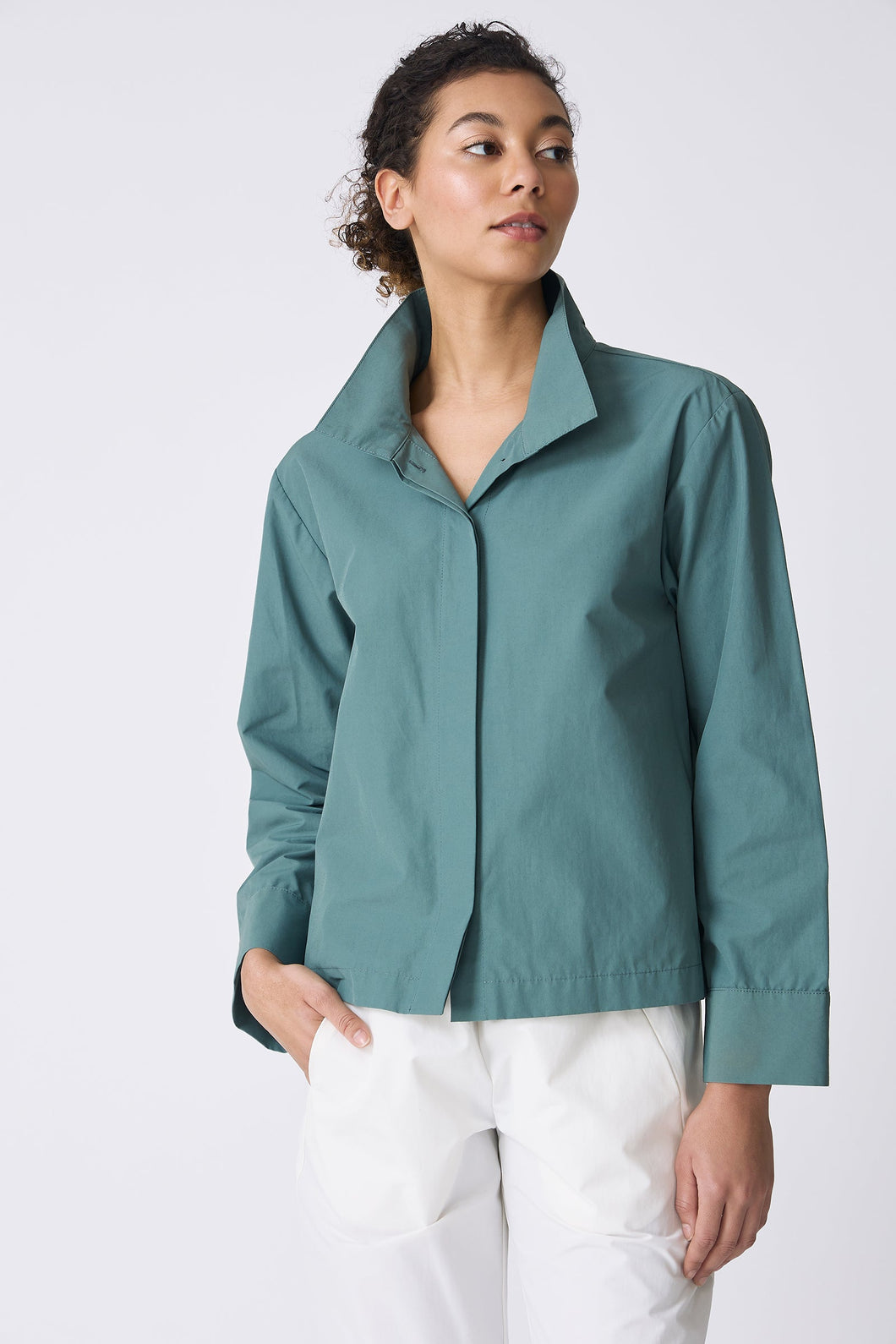 Peggy Collared Shirt - Sage