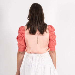 Kate Top - Apricot Colorblock