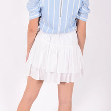 Tiered Mini Skirt - Bright White